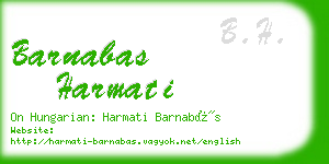 barnabas harmati business card